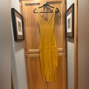 Callahan Knit Yellow Midi Dress